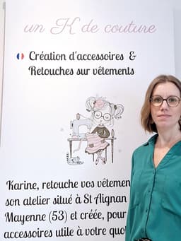 Un K de couture 
Karine, Créatrice d'accessoires situé en Mayenne. Je confectionne pour vous des articles utiles à votre quotidien 